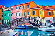 Színes ház Burano, Velence, Olaszország vászonkép, poszter vagy falikép