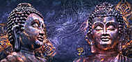 Mosolygó Buddha fejek vászonkép, poszter vagy falikép