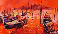 Vörös naplemente Velencében vászonkép, poszter vagy falikép