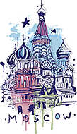 Moszkva vázlat vászonkép, poszter vagy falikép