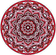 Vector decorative red mandala ornament vászonkép, poszter vagy falikép