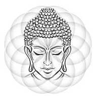 Buddha fej illusztráció vászonkép, poszter vagy falikép