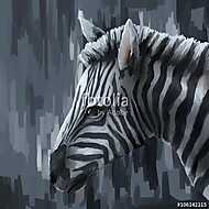 illusztráció digitális festészet állati zebra vászonkép, poszter vagy falikép