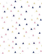 Rózsaszín-kék-sárga háromszögek tapétaminta vászonkép, poszter vagy falikép