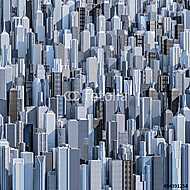 Magas város háttér / 3D-s nappali modern város töltés vászonkép, poszter vagy falikép
