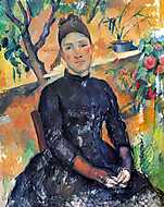 Portré Cézanne asszonyságról az üvegházban vászonkép, poszter vagy falikép