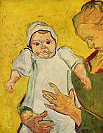 Augustine Roulin csecsemőjével (1888) vászonkép, poszter vagy falikép
