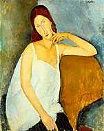 Jeanne Hebuterne portréja fehér hálóingben (színverzió v2) vászonkép, poszter vagy falikép