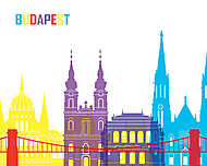 Budapest skyline pop vászonkép, poszter vagy falikép