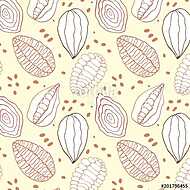 doodle vanilla cocoa pattern vászonkép, poszter vagy falikép