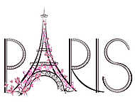 Eiffel-torony párizsi betűkkel vászonkép, poszter vagy falikép
