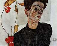 Schiele önarcképe vászonkép, poszter vagy falikép