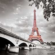 Eiffel-torony monokróm szelektív színezék vászonkép, poszter vagy falikép