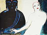 Akt Buddhával vászonkép, poszter vagy falikép