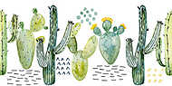 Kaktuszos tapétacsík vászonkép, poszter vagy falikép