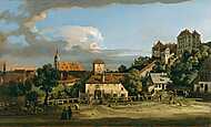 Pirna, az Obertor délről nézve vászonkép, poszter vagy falikép