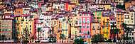 Provence színes falusi házak, Menton vászonkép, poszter vagy falikép
