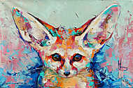 Sarki róka hatalmas fülekkel vászonkép, poszter vagy falikép