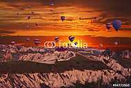 Cappadocia különleges égboltja vászonkép, poszter vagy falikép