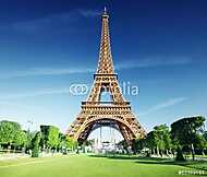 napsütéses reggel és az Eiffel-torony, Párizs, Franciaország vászonkép, poszter vagy falikép