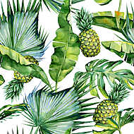 Trópusi levelek és ananászok vászonkép, poszter vagy falikép
