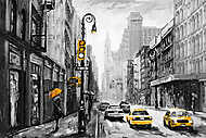 New York utcáin (olajfestmény reprodukció) vászonkép, poszter vagy falikép