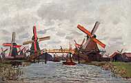 Szélmalmok Zaandam közelében (1871) vászonkép, poszter vagy falikép