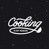 Cooking is my passion lettering poster. Vector vintage illustrat vászonkép, poszter vagy falikép
