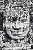 Részlet a kő arc a Bayon templom Angkor Wat vászonkép, poszter vagy falikép