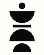 Minimalista formák - Fekete-fehér vászonkép, poszter vagy falikép