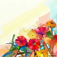 Tavaszi virágok kompozíció (olajfestmény reprodukció) vászonkép, poszter vagy falikép
