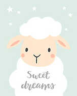 Szép álmokat bárányka vászonkép, poszter vagy falikép