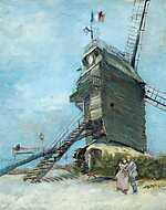 A La Galette szélmalom a Montmartre-on vászonkép, poszter vagy falikép