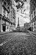 Eiffel-torony, párizsi utca vászonkép, poszter vagy falikép