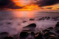 Misztikus naplemente a tengerparton vászonkép, poszter vagy falikép