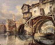 Shrewsbury, a Welsh- híd vászonkép, poszter vagy falikép