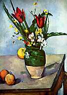 Csendélet tulipánokkal és almákkal vászonkép, poszter vagy falikép