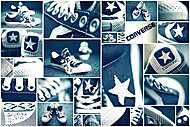Converse tornacipők - kékben vászonkép, poszter vagy falikép