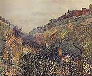 A Montmartre sugárút ünnepnap (1897) vászonkép, poszter vagy falikép