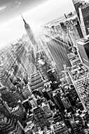 New York-i Manhattan skyline a naplementében. vászonkép, poszter vagy falikép