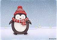 Pingvin a jégen vászonkép, poszter vagy falikép