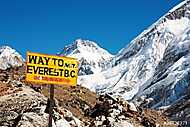 tábla útja az Everest bc és himalájai panoráma felszereléséhez vászonkép, poszter vagy falikép