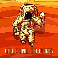 Asztronauta a Marson vászonkép, poszter vagy falikép