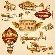 A repülés kezdeti járművei vászonkép, poszter vagy falikép