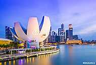 Szingapúr horizont éjszaka vászonkép, poszter vagy falikép