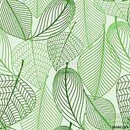 Green leaves seamless pattern background vászonkép, poszter vagy falikép