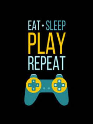 Eat, Sleep, Play, Repeat (poszter) - vászonkép, falikép otthonra és irodába