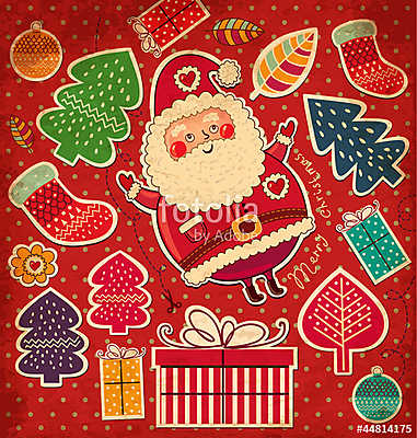 Vicces Mikulás karácsonya (poszter) - vászonkép, falikép otthonra és irodába