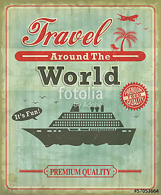Világ utazás  (keretezett kép) - vászonkép, falikép otthonra és irodába