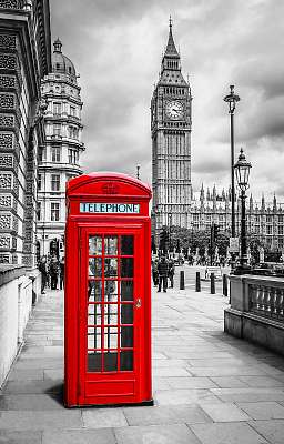 Telefonos doboz Londonban (többrészes kép) - vászonkép, falikép otthonra és irodába